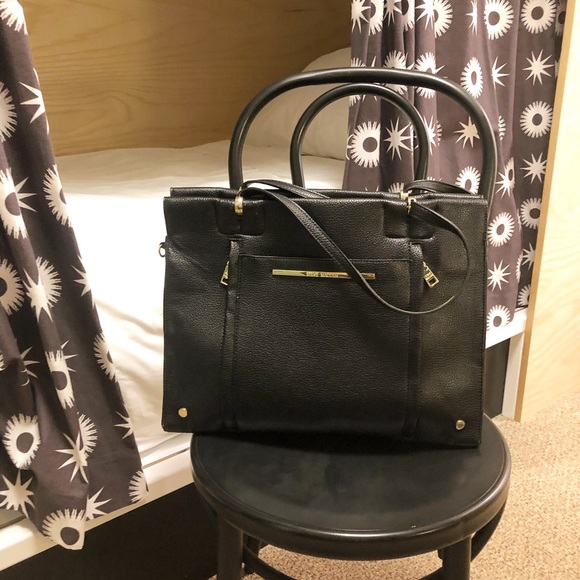 Steve Madden Black Faux Leather Tote - Picture 11 of 14